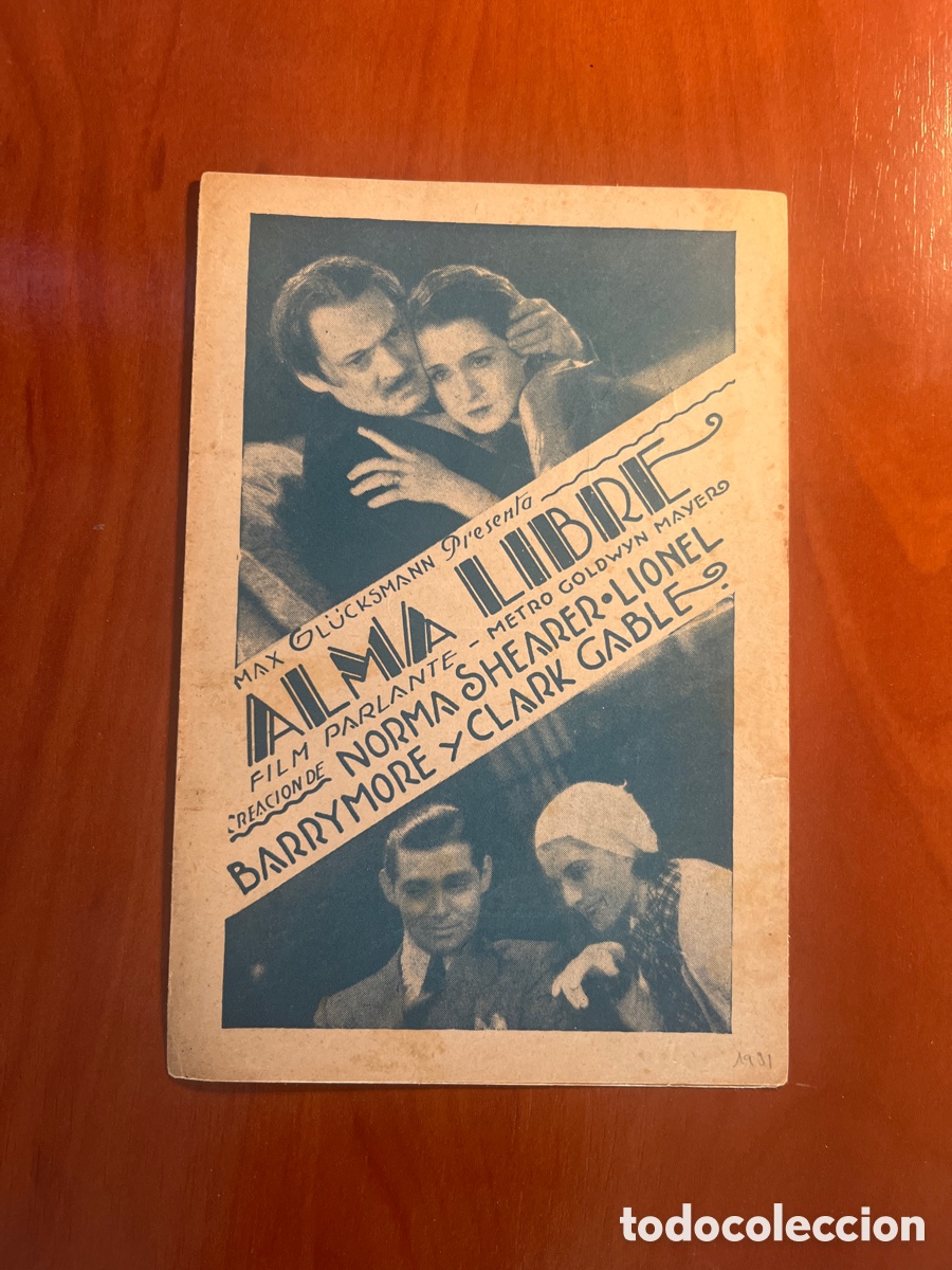 Cine: PROGRAMA ALMA LIBRE, NORMA SHEADER, (METRO GOLDWYN MAYER) - Foto 1