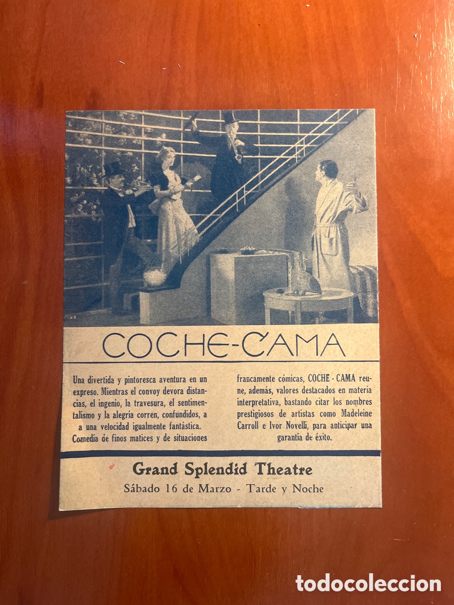 Cine: PROGRAMA COCHE CAMA, MADELEINE CARROLL, (EXCELENTE CONSERVACI&Oacute;N) - Foto 2