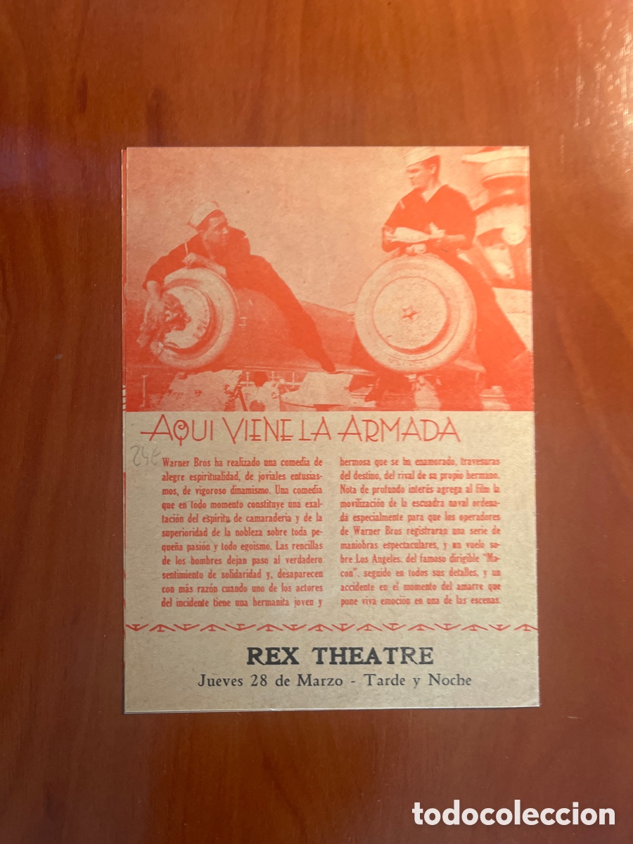 Cine: PROGRAMA AQU&Iacute; VIENE LA ARMADA, JAMES CAGNEY, (WARNER BROS) - Foto 2
