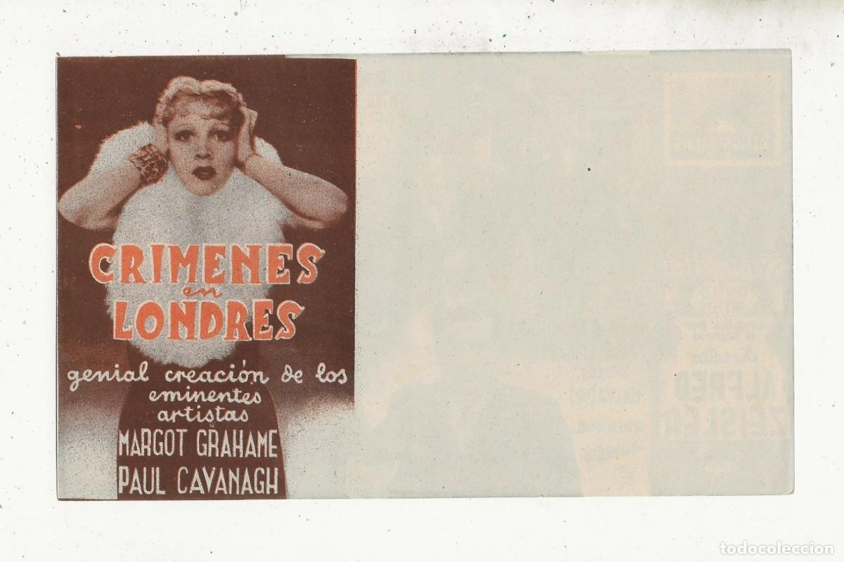 Cine: CRIMENES EN LONDRES - PROGRAMA DE CINE DOBLE - Foto 2