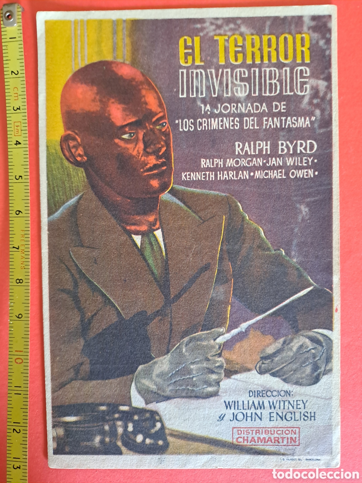 Cine: FOLLETO DE CINE EL TERROR INVISIBLE - Foto 1