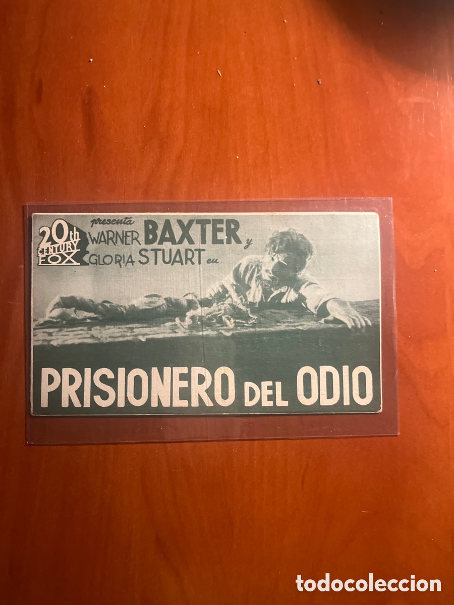 Cine: PROGRAMA PRISIONERO DE ODIO, WARNER BAXTER, ((20th CENTURY FOX) - Foto 1