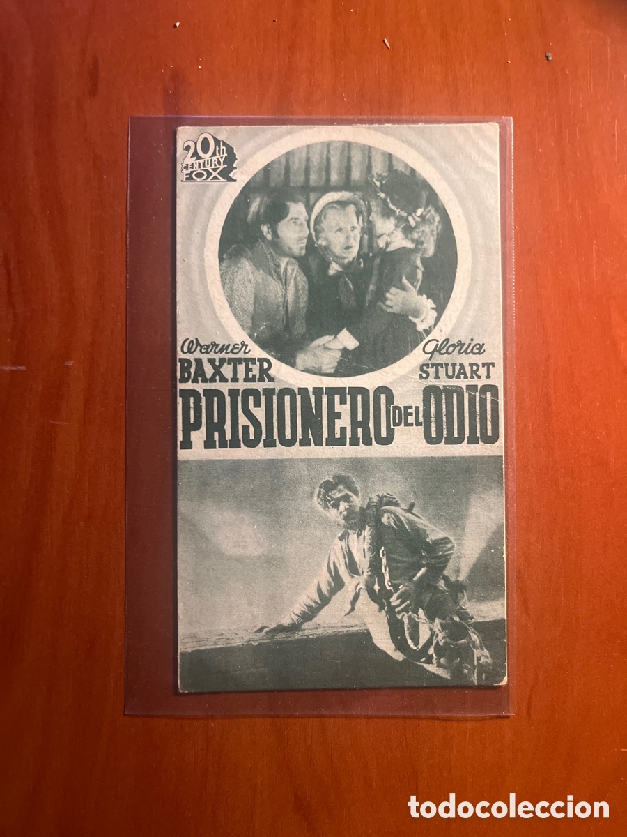 Cine: PROGRAMA PRISIONERO DE ODIO, WARNER BAXTER, ((20th CENTURY FOX) - Foto 1