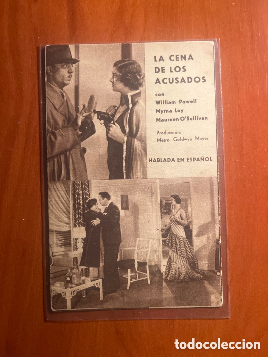 Cine: PROGRAMA LA CENA DE LOS ACUSADOS, WILLIAN POWELL, (METRO GOLDWYN MAYER) - Foto 1