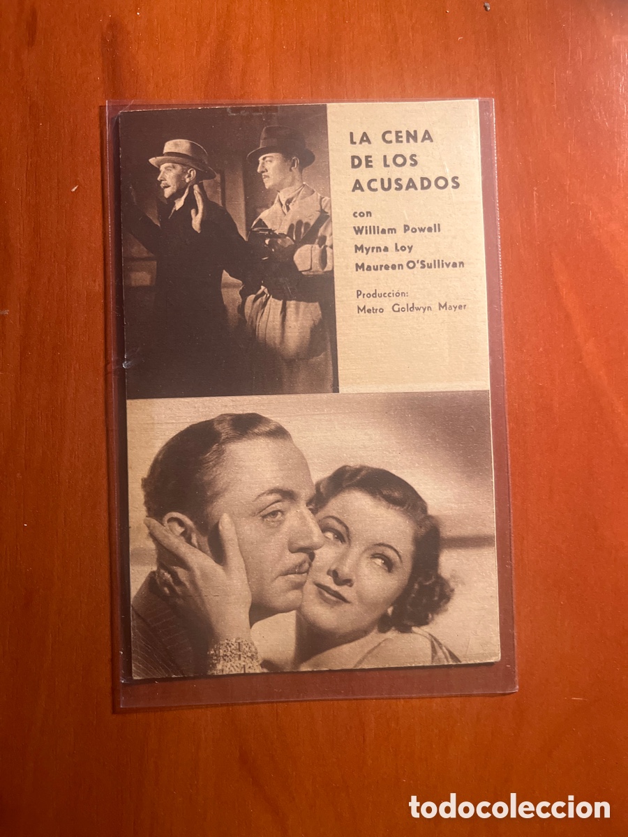 Cine: PROGRAMA LA CENA DE LOS ACUSADOS, WILLIAN POWELL, (METRO GOLDWYN MAYER) - Foto 1