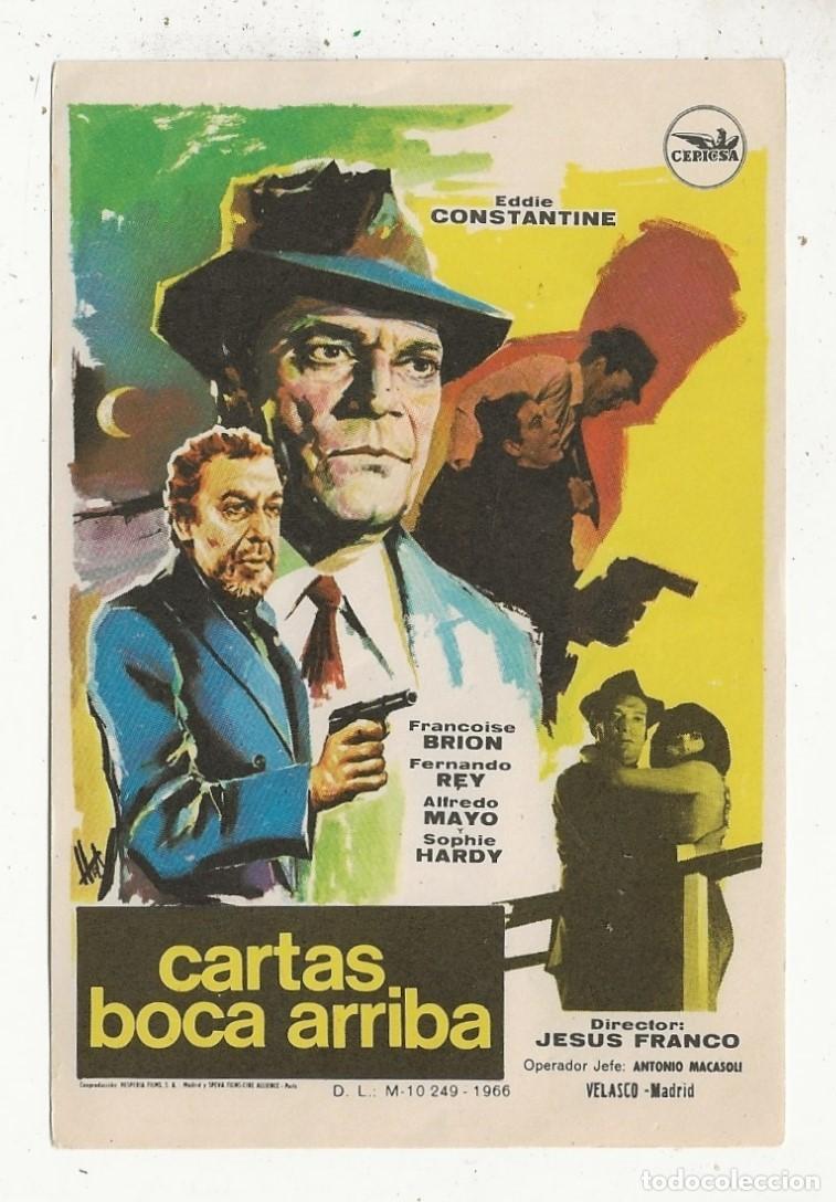 Cine: CARTAS BOCA ARRIBA - PROGRAMA FOLLETO DE CINE - Foto 1