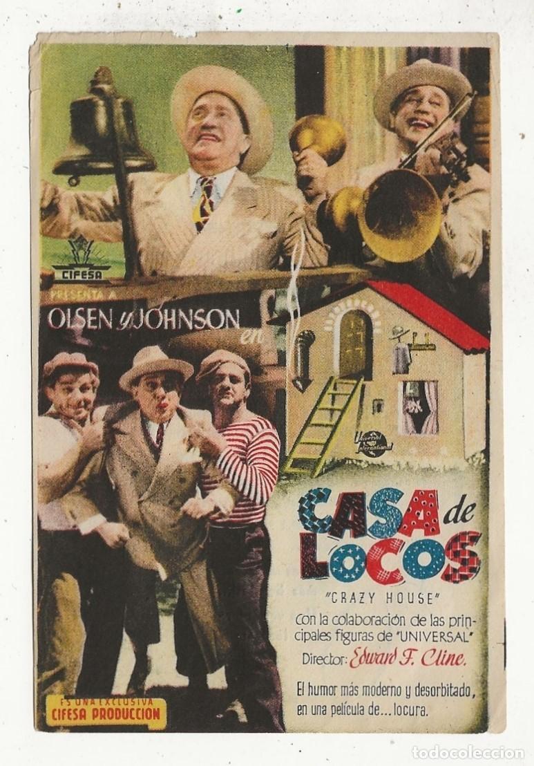 Cine: CASA DE LOCOS - PROGRAMA FOLLETO DE CINE - Foto 1