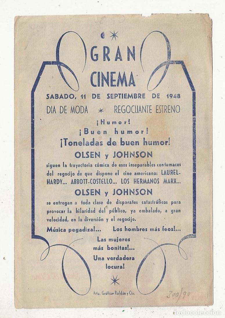 Cine: CASA DE LOCOS - PROGRAMA FOLLETO DE CINE - Foto 2