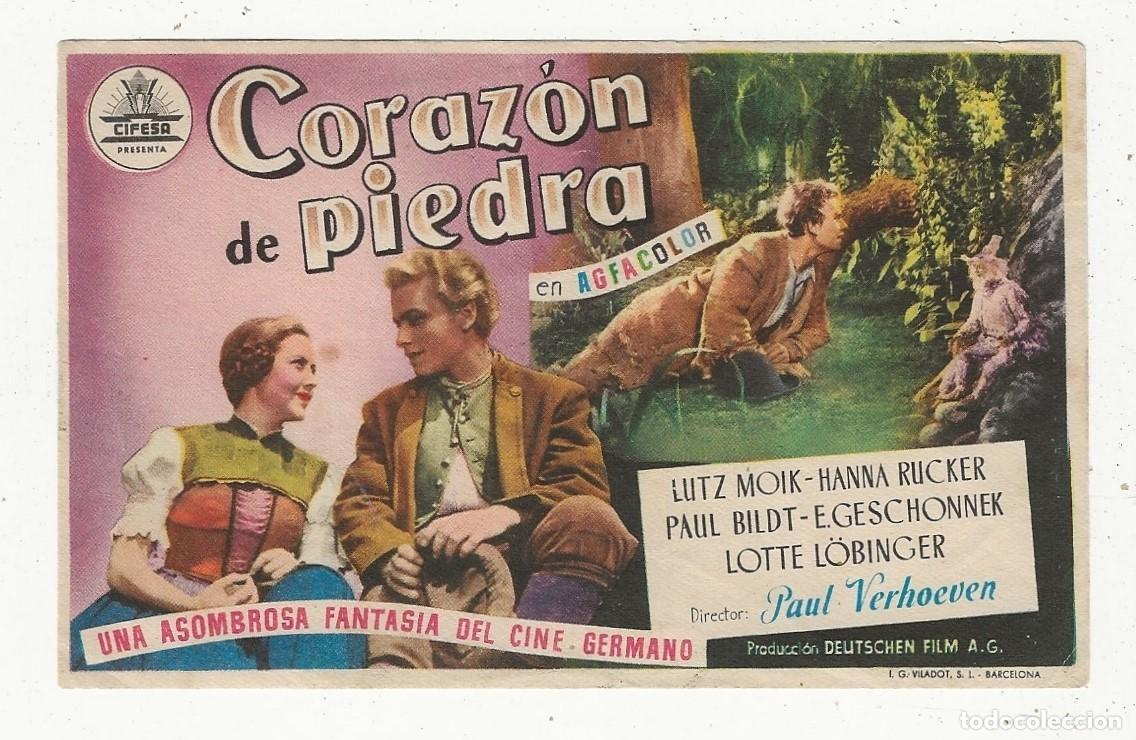 Cine: CORAZON DE PIEDRA - PROGRAMA FOLLETO DE CINE - Foto 1