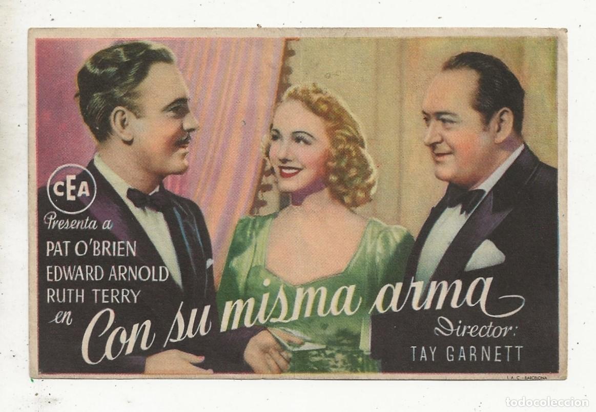 Cine: CON SU MISMA ARMA - PROGRAMA FOLLETO DE CINE - Foto 1