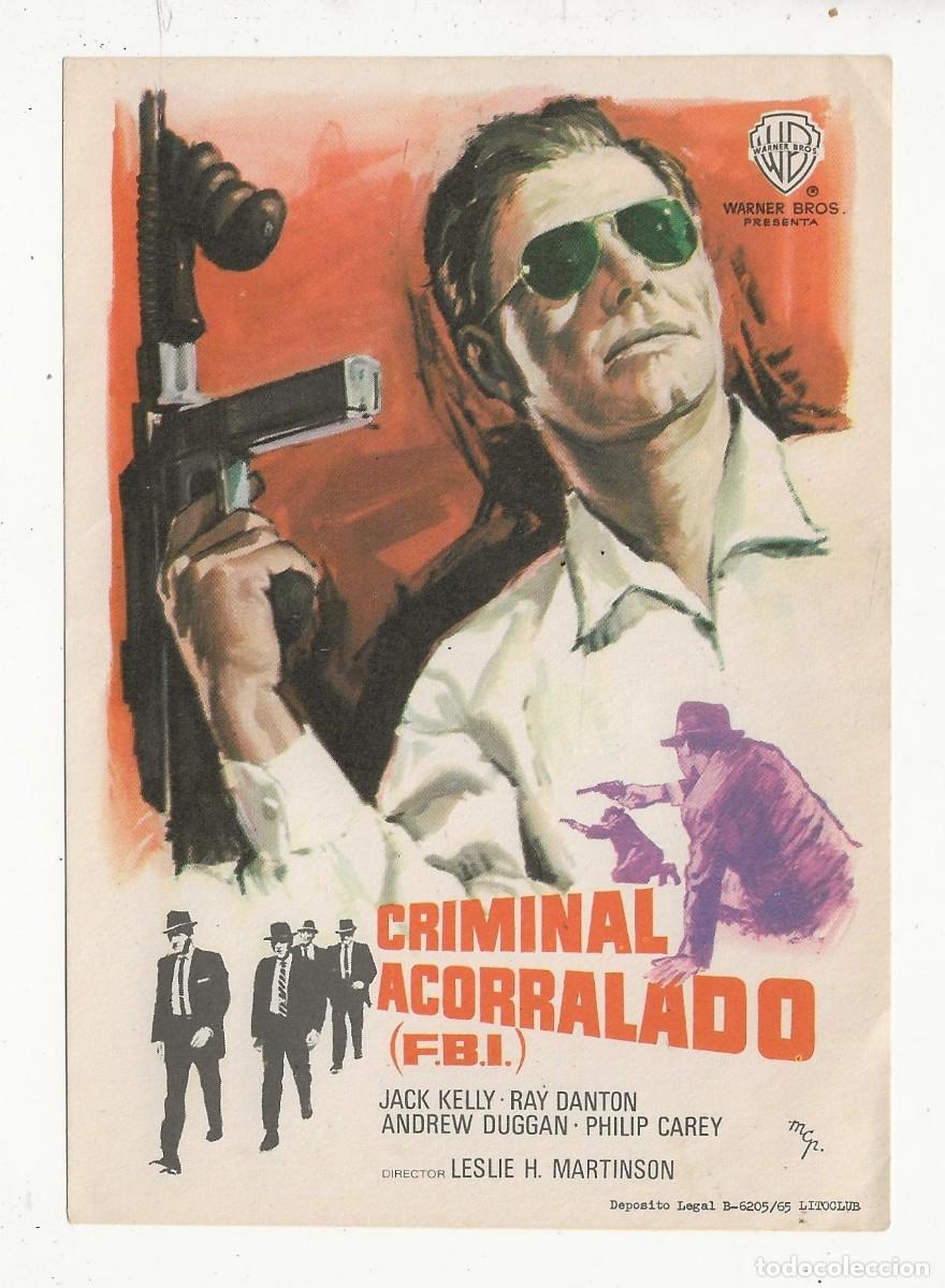 Cine: CRIMINAL ACORRALADO - PROGRAMA FOLLETO DE CINE - Foto 1