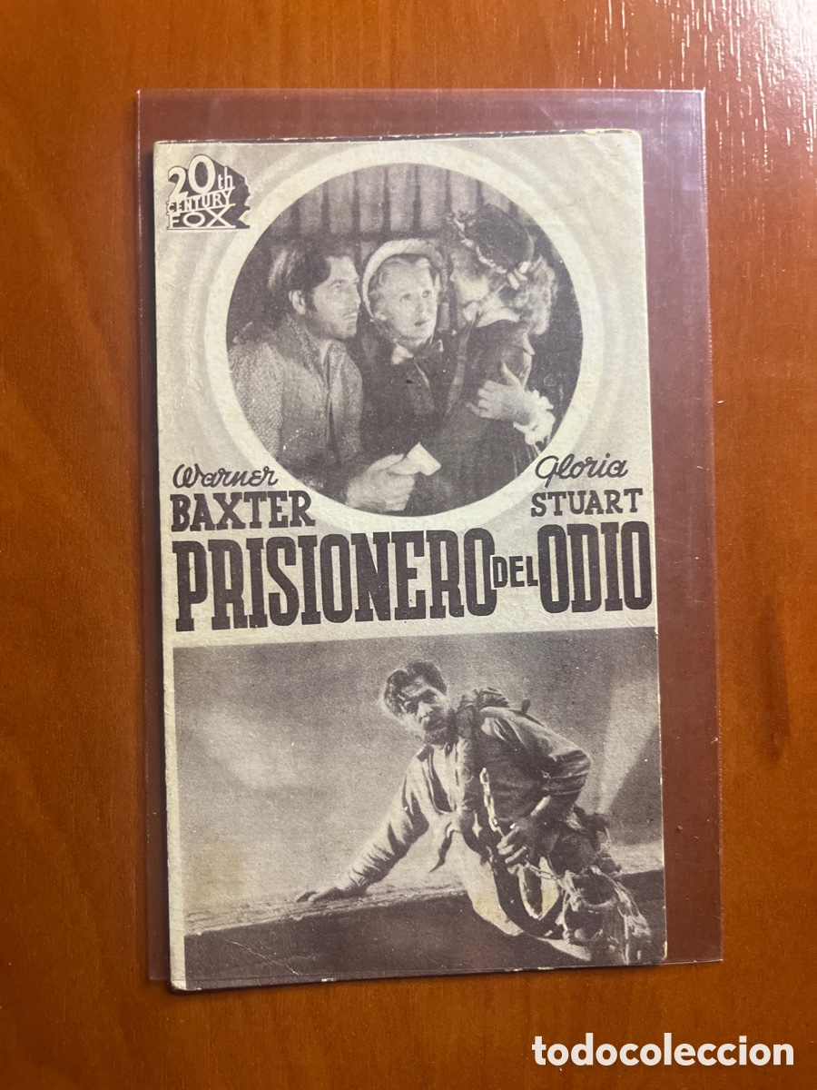 Cine: EL PRISIONERO DEL ODIO, WARNER BAXTER, (20th CENTURY FOX) - Foto 1