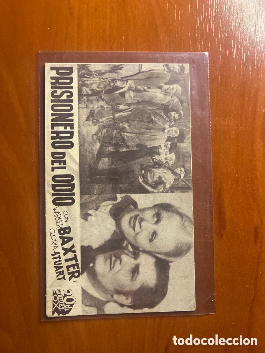Cine: EL PRISIONERO DEL ODIO, WARNER BAXTER, (20th CENTURY FOX) - Foto 1