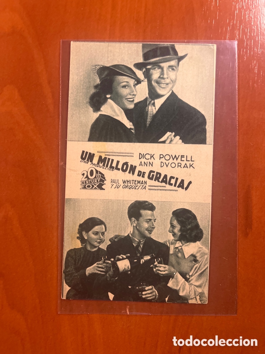 Cine: PROGRAMA UN MILL&Oacute;N DE GRACIAS, DICK POWELL, (20th CENTURY FOX) - Foto 1