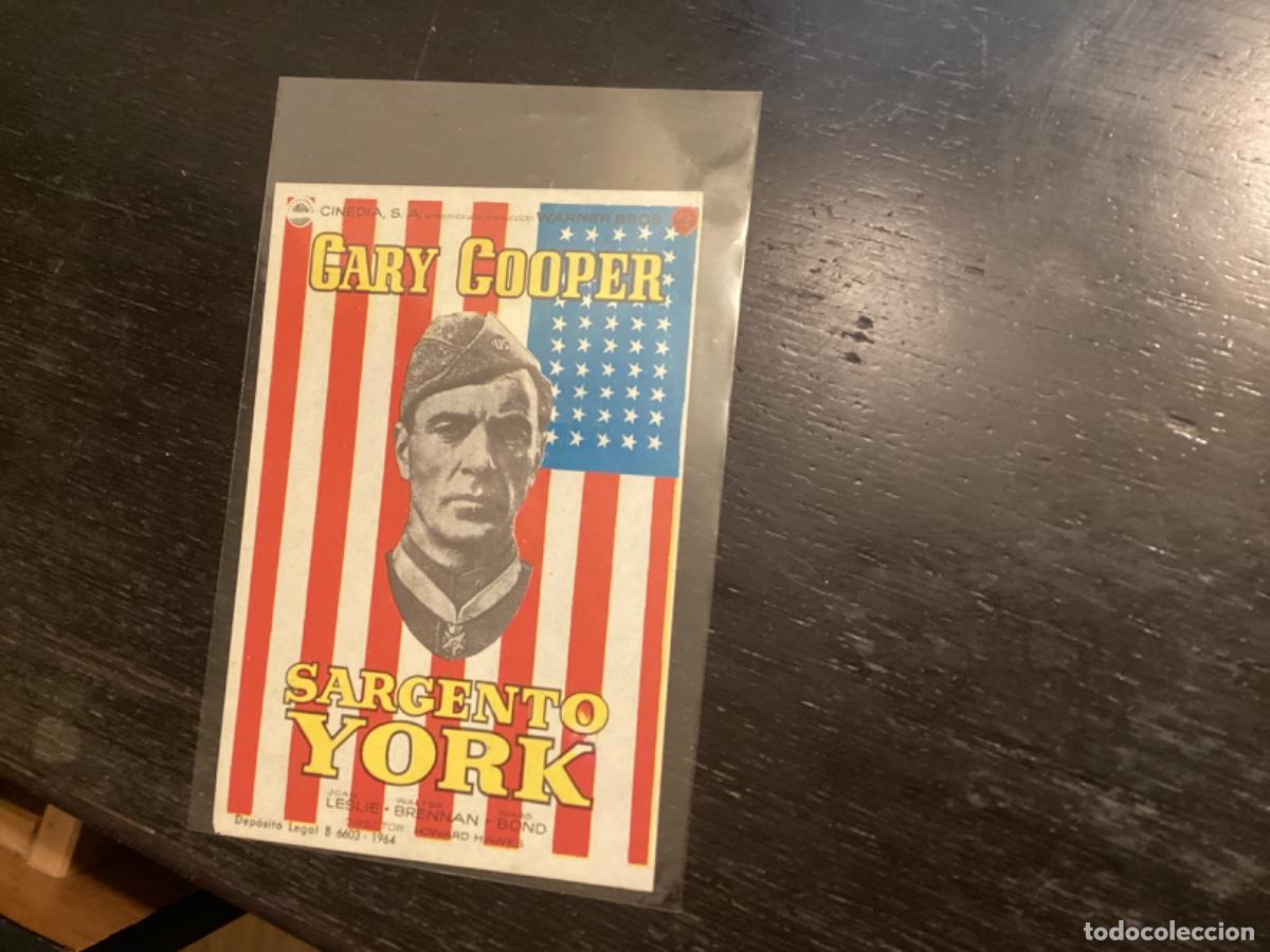 Cine: SARGENTO YORK==CON GARY COOPER=PROGRAMA SENCILLO- NUEVO - Foto 1