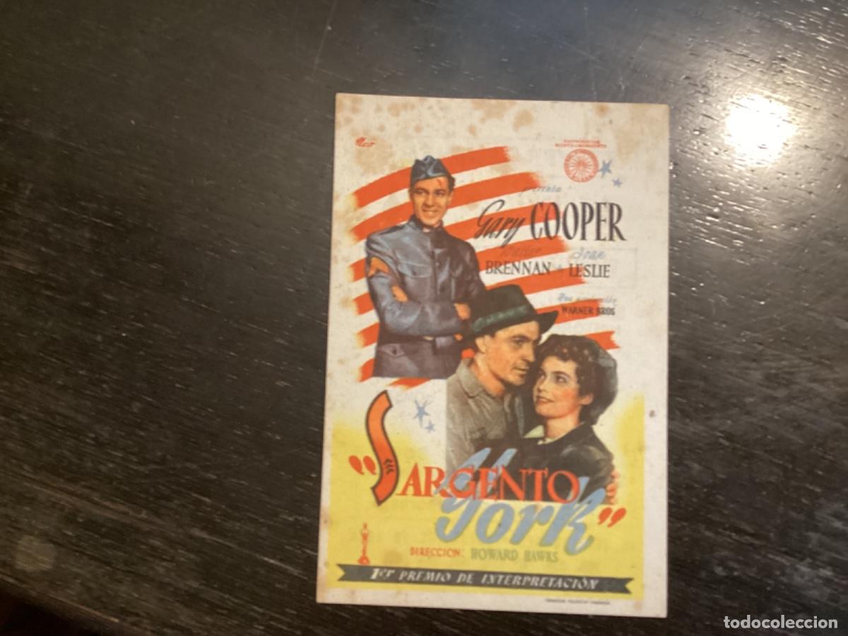 Cine: SARGENTO YORK==CON GARY COOPER=PROGRAMA SENCILLO- - Foto 1