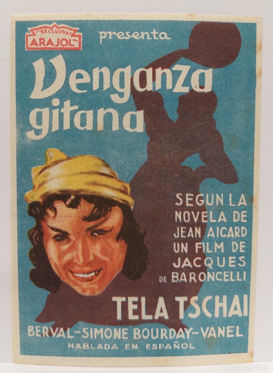 Cine: VENGANZA GITANA - ARAJOL - PROGRAMA DE MANO CINE - TELA TSCHAI ... A2548 - Foto 1