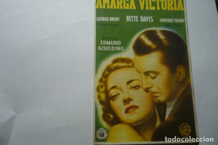 Cine: PROGRAMA AMARGA VICTORIA,.BETTE DAVIS PUBLICIDAD - Foto 1