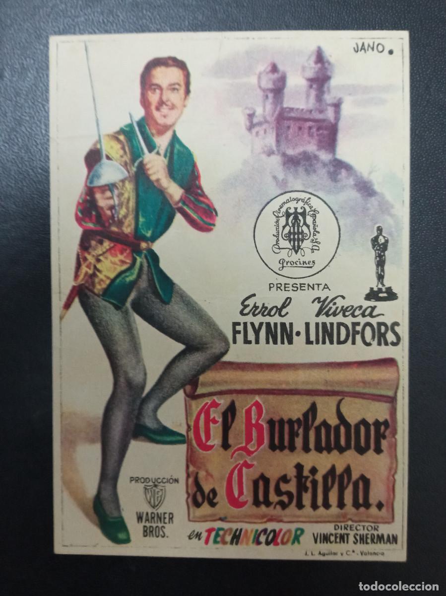  Flyers Publicitaires de films Anciens: EL BURLADOR DE CASTILLA, ERROL FLYNN, CINE CASINO CALDENSE