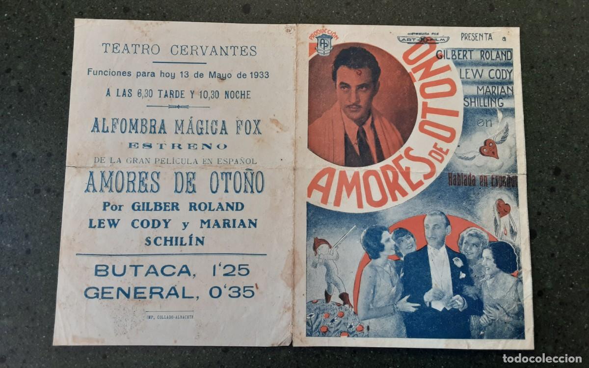Cine: AMORES DE OTO&Ntilde;O, Gilbert Roland, programa doble 1933 - Foto 1