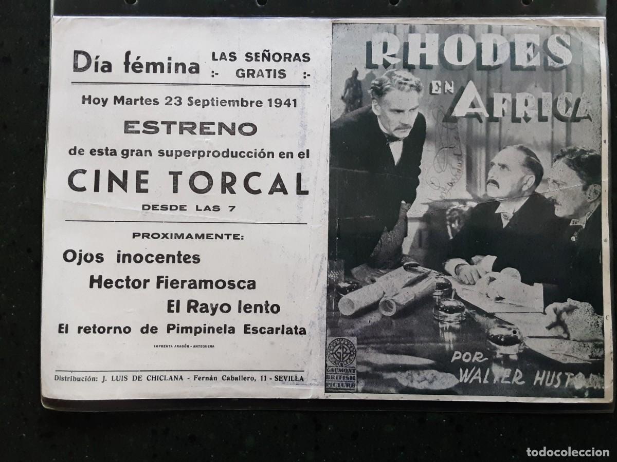 Cine: Rhodes en &Aacute;frica Walter Huston, programa doble 1941 - Foto 1