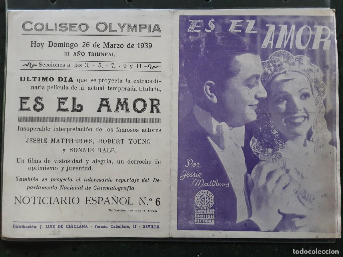 Cine: Es el amor, Jessica Mattherws, Robert Young, programa doble 1939 - Foto 1