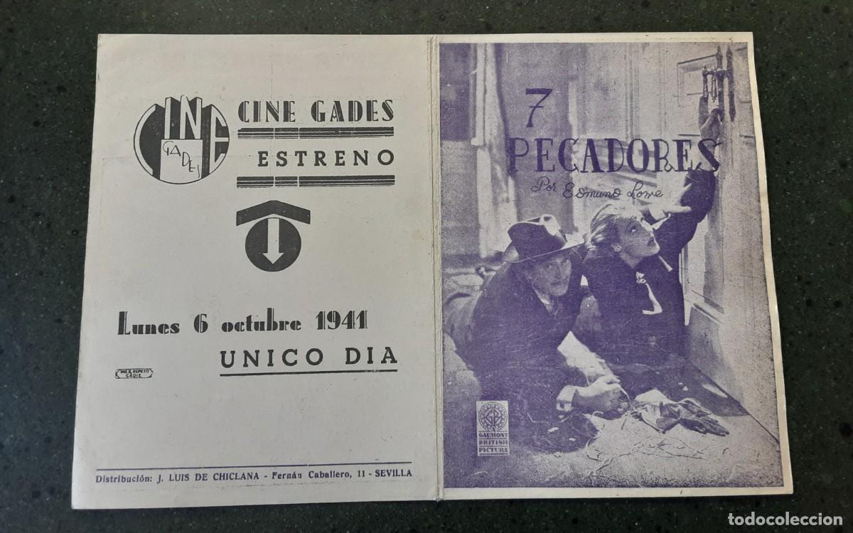 Cine: 7 Pecadores, Edmund Lowe, programa doble 1941 - Foto 1