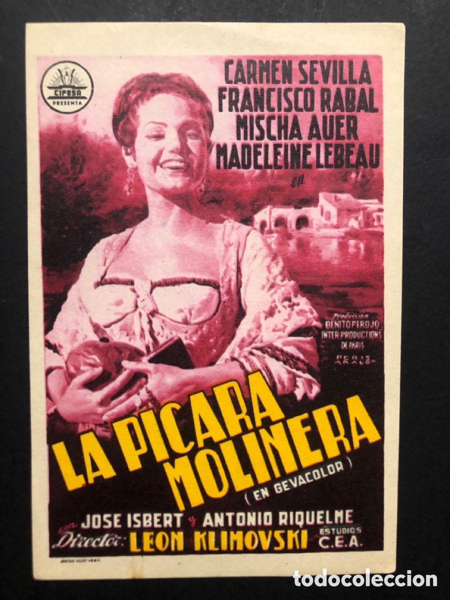 Cine: Programa cifesa la p&iacute;cara molinera carmen sevilla A