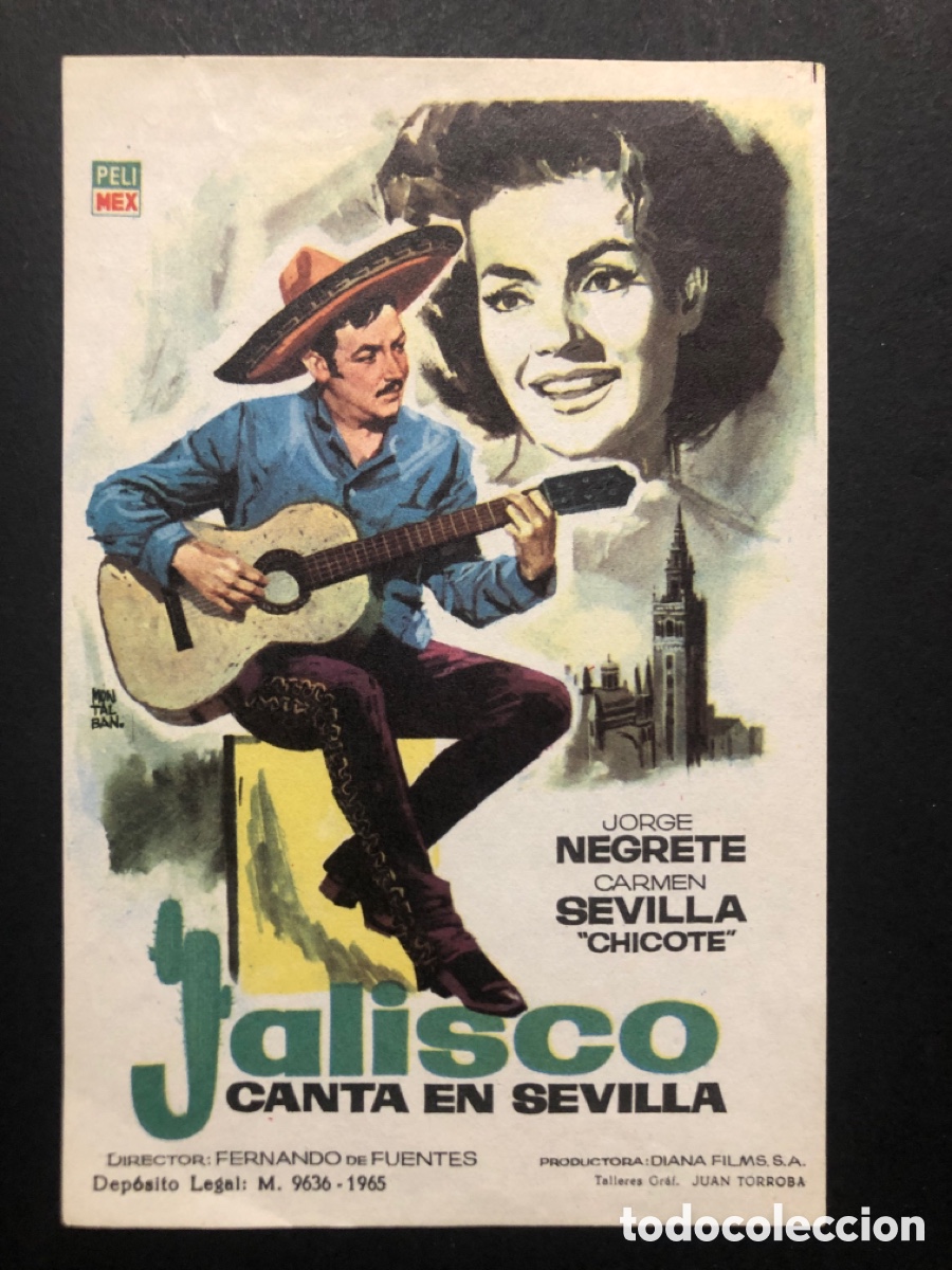 Cine: Programa jalisco canta en sevilla carmen sevilla jorge negrete A