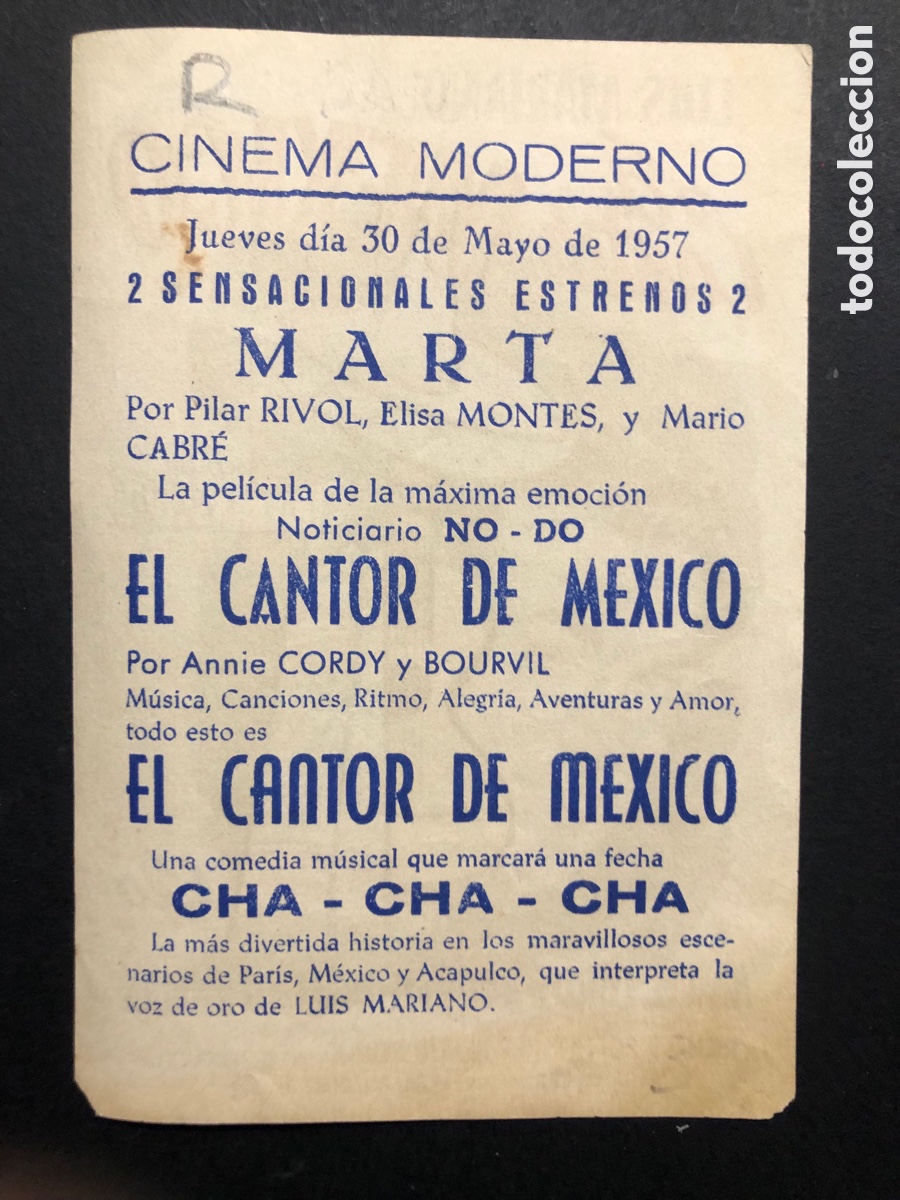 Cine: Programa el cantor de mexico luis mariano A - Foto 2