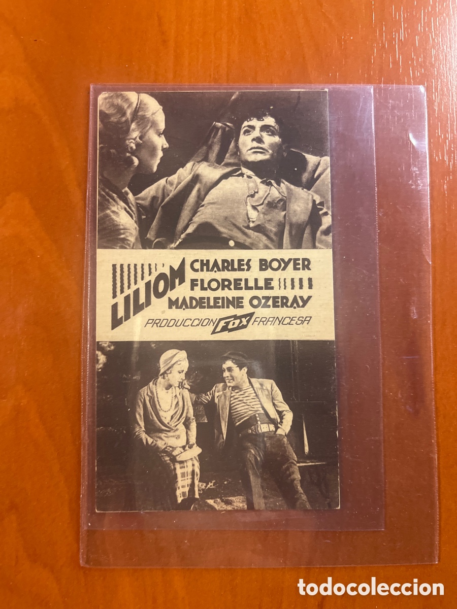 Cine: PROGRAMA LILIOM, CHARLES BOYER, (PRODUCCION FOX FRANCESA) - Foto 1