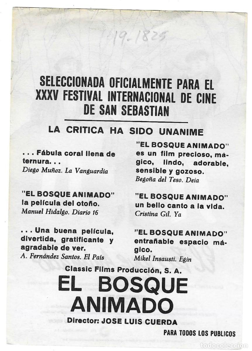 Cine: Programa Cine. El Bosque Animado. Alfredo Landa. 19-1825 - Foto 2