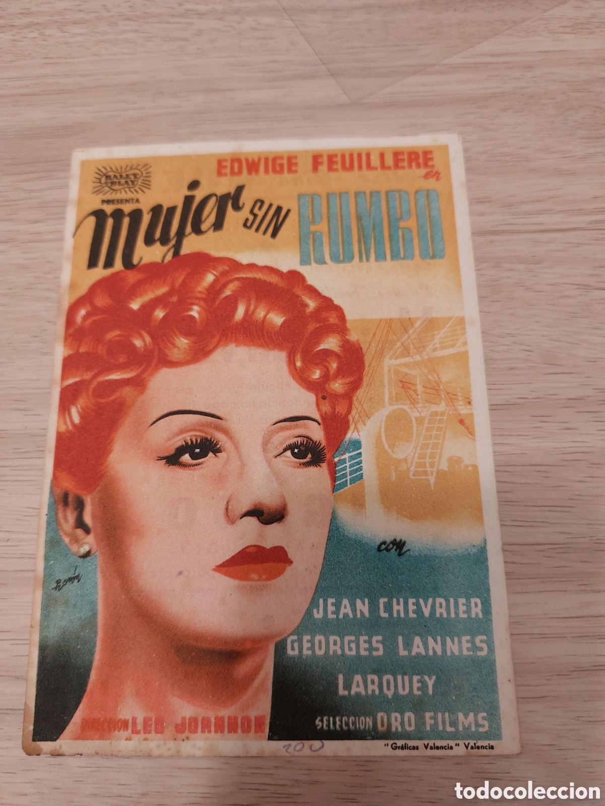 Programa Mujer sin rumbo. Teatro Cine Nuevo. 1943.