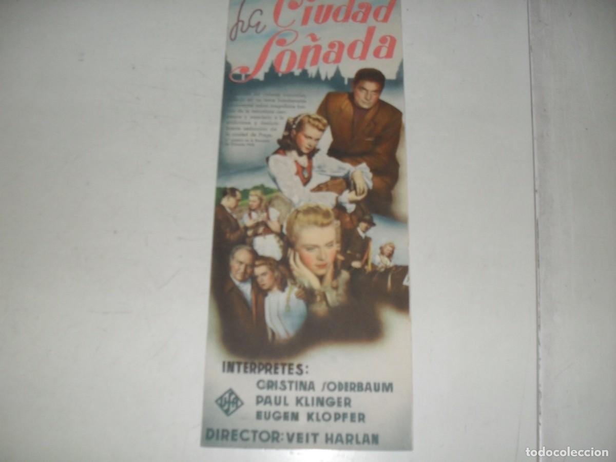 Cine: PROGRAMA DE MANO GRANDE,CON TEXTO PUBLICITARIO:LA CIUDAD SO&Ntilde;ADA,CON CRISTINA SODERBAUM - Foto 1