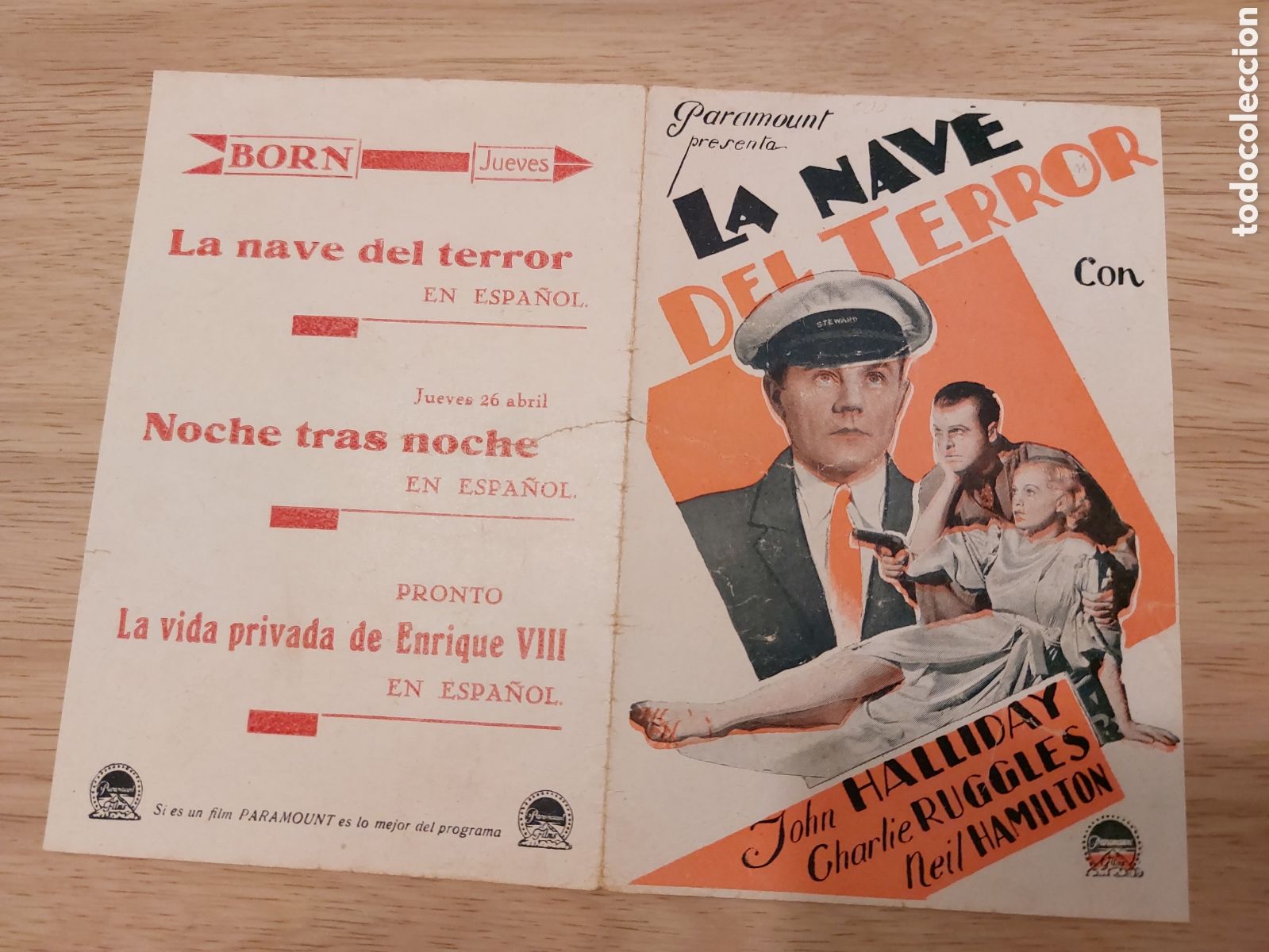 Cine: Precioso programa doble La Nave del Terror, John Halliday. Cine Born. - Foto 5