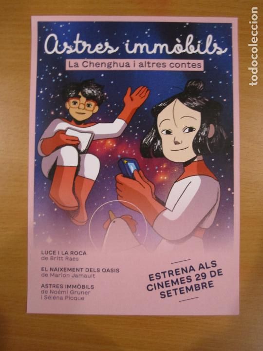 Foglietti di film di film antichi di cinema: astres immobils - folleto original cine - animacion - en catalan
