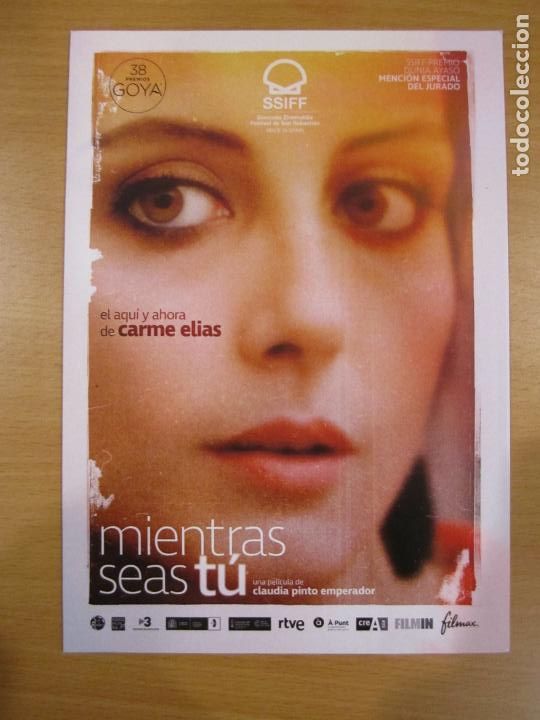Cinema: mientras seas tu - folleto original cine invitacion - documental - carme elias