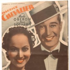 Cine: CINEMA MONTGRI - EL CABALLERO DE FOLIES BERGERE - PROGRAMA DE MANO, AÑO 1936.. L6961