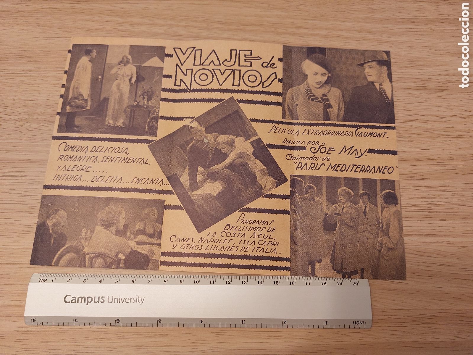 Cine: Programa tr&iacute;ptico Viaje de Novios, Brigitte Helm. Cine Renacimiento - Foto 2