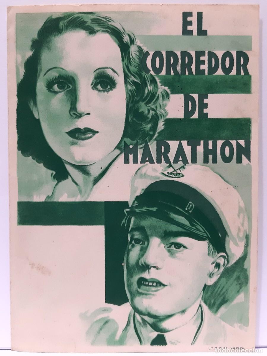  Foglietti di film di film antichi di cinema: EL CORREDOR DE MARATHON - PROGRAMA DE MANO, A&Ntilde;O 1941, SIN PUBLICIDAD.. L6967
