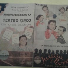 Cine: JULIETA Y ROMEO MARTA FLORES ORIGINAL DOBLE C.P. TEATRO CIRCO