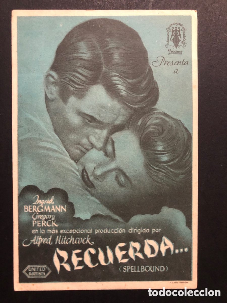 Cine: Programa recuerda ingrid bergman alfred hitchcock con publicidad cinema saboya castellon A1