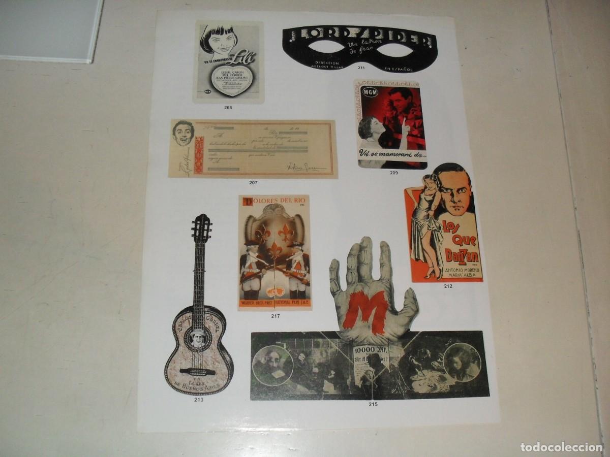  Flyers Publicitaires de films Anciens: LAMINA,EN PAPEL COUCHE,CON REPRODUCCION DE 9 DIFICILES PROGRAMAS DE MANO.EDITADO EN 2004