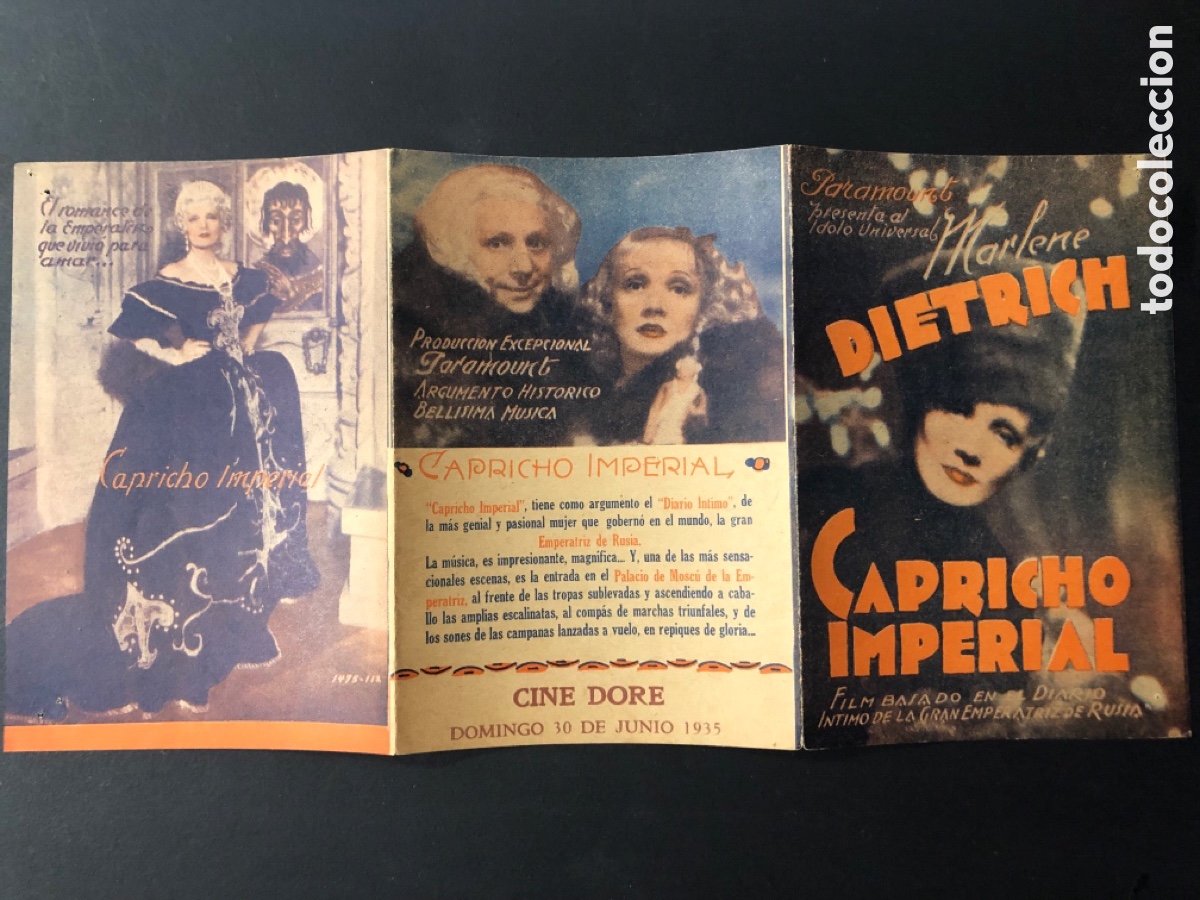 Cine: Programa uruguay capricho imperial marlene Dietrich A1 - Foto 3