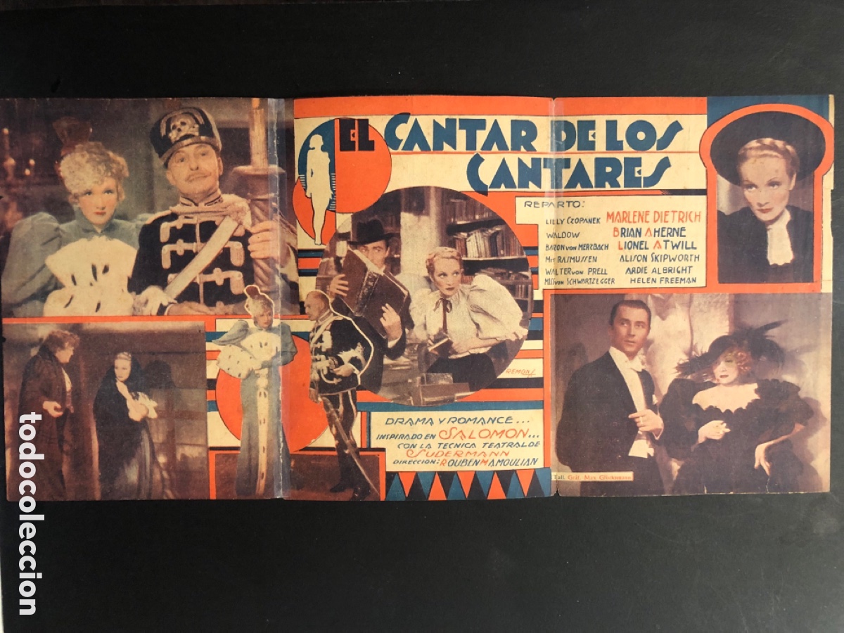 Cine: Programa uruguay el cantar de los cantares marlene Dietrich A1 - Foto 2