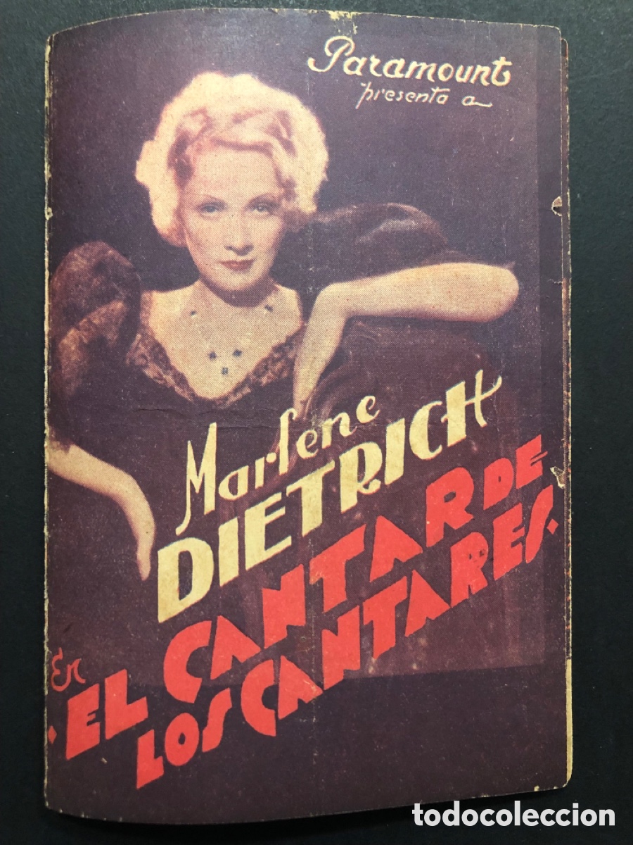 Cine: Programa uruguay el cantar de los cantares marlene Dietrich A1 - Foto 1