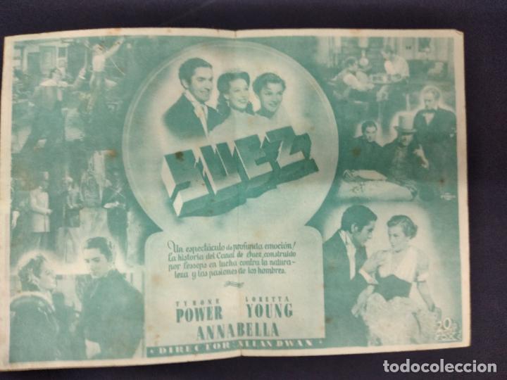 Cine: SUEZ - TYRONE POWER - LORETTA YOUNG - PROGRAMA DE CINE DOBLE CON PUBLICIDAD. - Foto 2