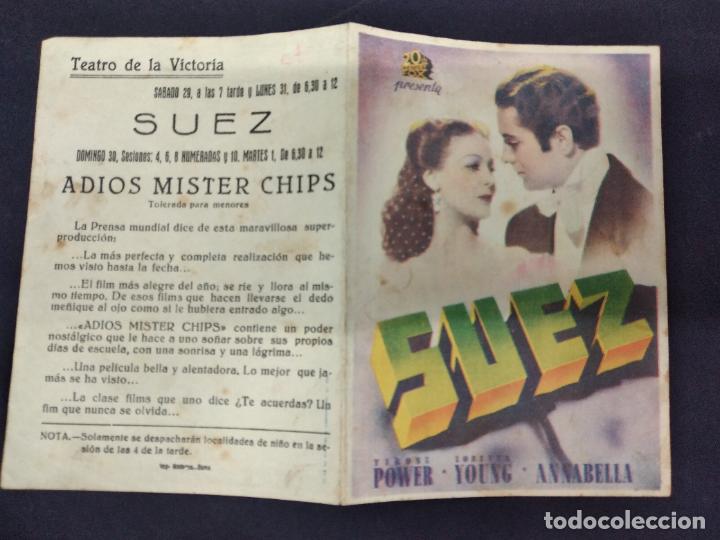 Cine: SUEZ - TYRONE POWER - LORETTA YOUNG - PROGRAMA DE CINE DOBLE CON PUBLICIDAD. - Foto 1