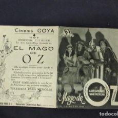 Cine: EL MAGO DE OZ - JUDY GARLAND - PROGRAMA DE CINE DOBLE CON PUBLICIDAD