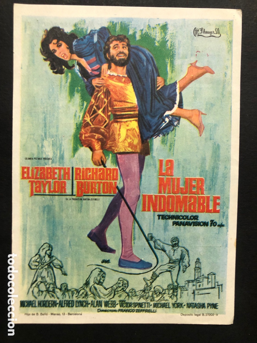 Cine: Programa la mujer indomable elizabeth taylor con publicidad cine masanasa A1